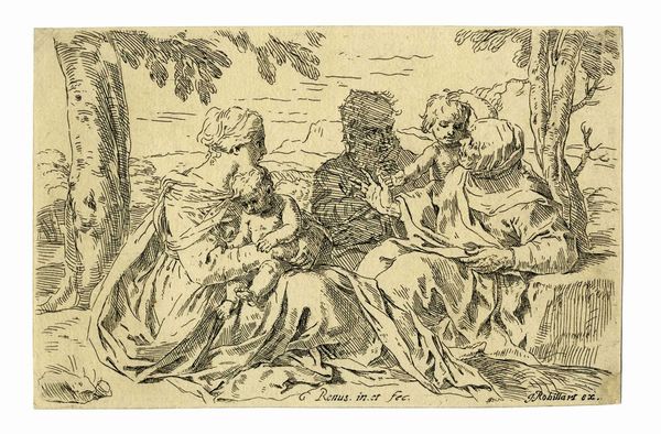 SIMONE CANTARINI : Sacra Famiglia con Sant'Elisabetta e San Giovannino.  - Asta Arte Antica, Moderna e Contemporanea - Associazione Nazionale - Case d'Asta italiane