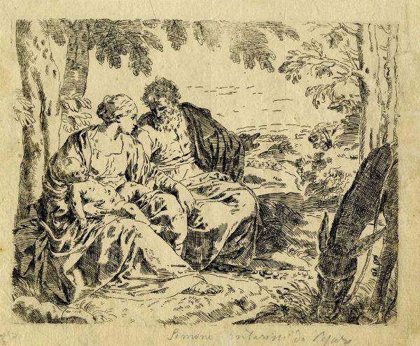 SIMONE CANTARINI : Riposo in Egitto.  - Asta Arte Antica, Moderna e Contemporanea - Associazione Nazionale - Case d'Asta italiane