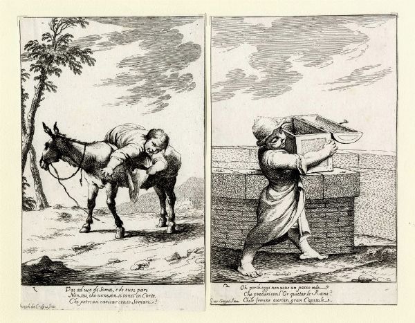 GIUSEPPE MARIA CRESPI (DETTO LO SPAGNOLO) : Bertoldo, Bertoldino e Cacasenno.  - Asta Arte Antica, Moderna e Contemporanea - Associazione Nazionale - Case d'Asta italiane