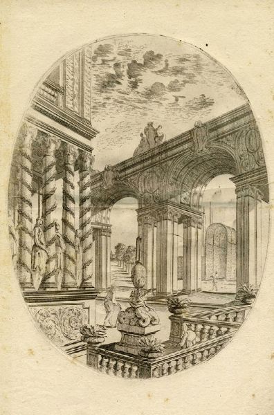 FERDINANDO GALLI BIBIENA : Sette tavole da Disegni delle Scene, che Seruano alle due opere, che si - rappresentano l?anno corente nel Reggio Teatro di - Torino inuenzioni di Ferdinando Bibiena, Architetto e Pitore - del Ser:mo Sig.rr Duca di Parma ...  - Asta Arte Antica, Moderna e Contemporanea - Associazione Nazionale - Case d'Asta italiane