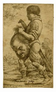 GIUSEPPE CALETTI (DETTO IL CREMONESE) : Davide che guarda la testa di Golia / David trasporta la testa di Golia sorreggendola per i capelli / Decollazione di Giovanni il Battista.  - Asta Arte Antica, Moderna e Contemporanea - Associazione Nazionale - Case d'Asta italiane