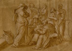 MAARTEN VOS, DE - Circoncisione di san Giovanni.