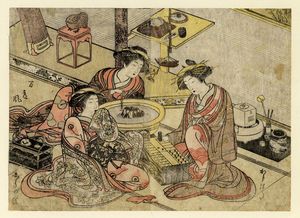 KATSUKAWA SHUNSH? : Quattro tavole con gruppi di cortigiane da Seir bijin awase sugata kagami (Specchio di Belle Donne delle Case Verdi).  - Asta Arte Antica, Moderna e Contemporanea - Associazione Nazionale - Case d'Asta italiane