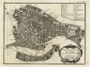 JACQUES NICOLAS BELLIN - Plan de la ville de Venise.