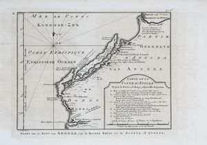 JACQUES NICOLAS BELLIN : Baye de Trinquemale / Carte Des Pais Habits par les Samojedes et Ostiacs / Carte de la Tartarie  Occidentale /Carte de la Coste d'Angola / Veue du Cap Mesurado.  - Asta Arte Antica, Moderna e Contemporanea - Associazione Nazionale - Case d'Asta italiane