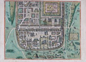 GEORG BRAUN - Ierusalem, et Suburbia eius, sicut Tempore Christi Floruit, cum Locis in quibus Christ Passus ... Descripta per Christianum Adrichom Delphum.