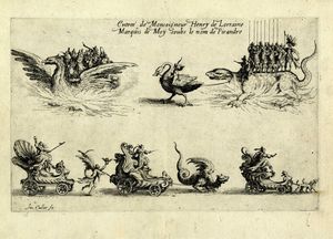 Jacques Callot : Le Combat a la Barrire / Le bras arm sans banderole.  - Asta Arte Antica, Moderna e Contemporanea - Associazione Nazionale - Case d'Asta italiane