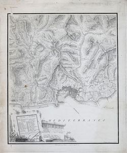 GIUSEPPE CANIANI - Carta militare di Genova e suoi contorni.