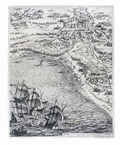Jacques Callot : Si�ge de la Rochelle.  - Asta Arte Antica, Moderna e Contemporanea - Associazione Nazionale - Case d'Asta italiane