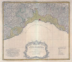 TOBIAS MAYER - Mappa geographica status Genuensis ex subsidiis recentissimis prcipue vero ex majori mappa du Chafrion.
