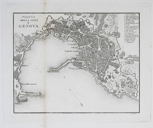 JOHN STOCKDALE : A Plan of the City of Genoa.  - Asta Arte Antica, Moderna e Contemporanea - Associazione Nazionale - Case d'Asta italiane
