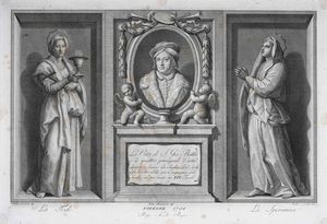 PIETRO BENVENUTI - La Vita di S. Gio. Batta e le quattro principali Virtù dipinte a fresco da Andrea Del Sarto nel chiostro della già Compagnia dello Scalzo ed ora incise in XIV. Tavole.