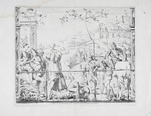 GIOVANNI DAVID : Martirio e trasporto del corpo decapitato di San Cristoforo / Martirio di San Cristoforo / Martirio di San Giacomo.  - Asta Arte Antica, Moderna e Contemporanea - Associazione Nazionale - Case d'Asta italiane