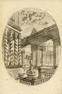 FERDINANDO GALLI BIBIENA : Sette tavole da Disegni delle Scene, che Seruano alle due opere, che si - rappresentano l?anno corente nel Reggio Teatro di - Torino inuenzioni di Ferdinando Bibiena, Architetto e Pitore - del Ser:mo Sig.rr Duca di Parma ...  - Asta Arte Antica, Moderna e Contemporanea - Associazione Nazionale - Case d'Asta italiane