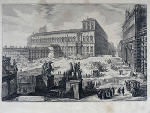 GIOVANNI BATTISTA PIRANESI - Veduta della Piazza di Monte Cavallo.