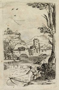 PIETRO TESTA - Pescatori sul Tevere.