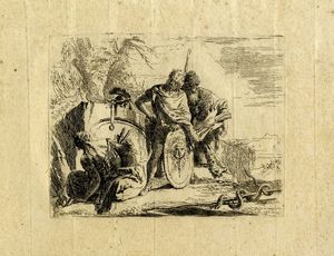 GIOVANNI BATTISTA TIEPOLO - L'astrologo e il giovane soldato.