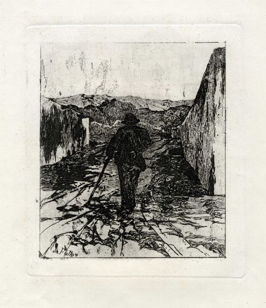 Giovanni Fattori : Il viandante.  - Asta Arte Antica, Moderna e Contemporanea - Associazione Nazionale - Case d'Asta italiane