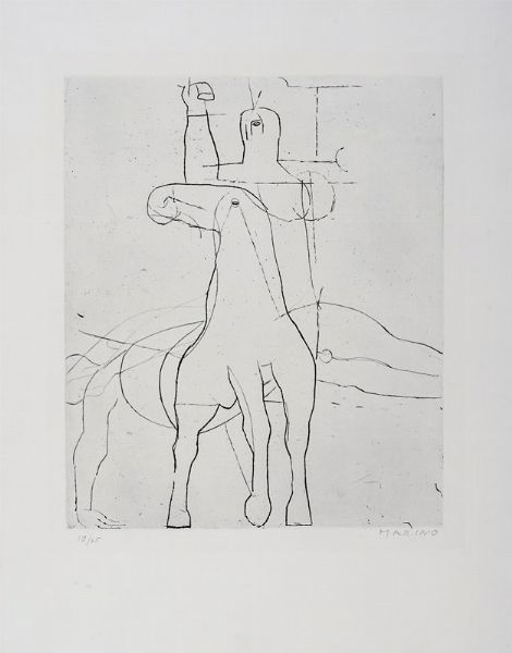 Marino Marini : Giocolieri II.  - Asta Arte Antica, Moderna e Contemporanea - Associazione Nazionale - Case d'Asta italiane