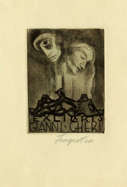 MICHEL FINGESTEN : Lotto composto di 3 ex libris.  - Asta Arte Antica, Moderna e Contemporanea - Associazione Nazionale - Case d'Asta italiane
