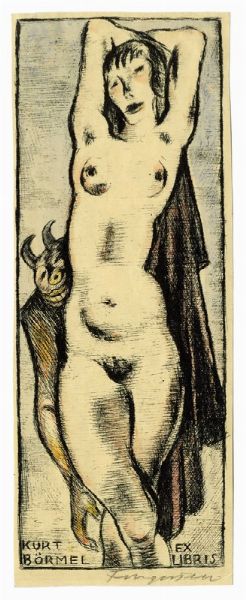 MICHEL FINGESTEN : Ex libris Kurt Brmel.  - Asta Arte Antica, Moderna e Contemporanea - Associazione Nazionale - Case d'Asta italiane