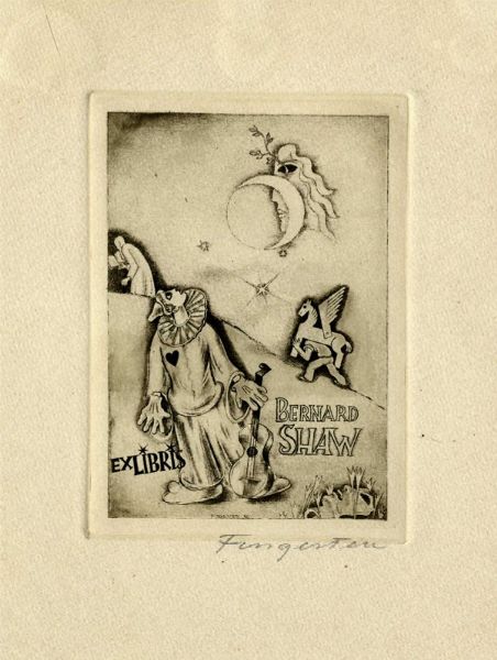 MICHEL FINGESTEN : Lotto composto di 3 ex libris.  - Asta Arte Antica, Moderna e Contemporanea - Associazione Nazionale - Case d'Asta italiane