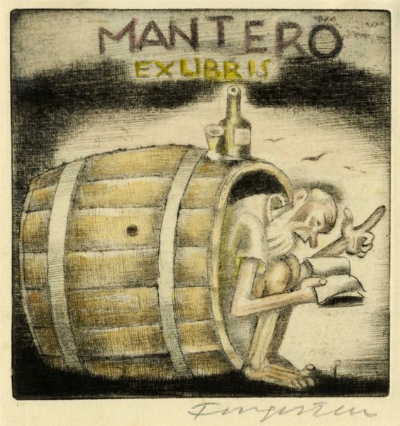 MICHEL FINGESTEN : Lotto composto di 2 ex libris.  - Asta Arte Antica, Moderna e Contemporanea - Associazione Nazionale - Case d'Asta italiane