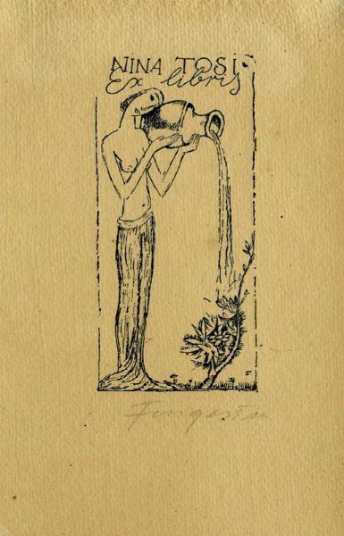 MICHEL FINGESTEN : Lotto composto di 5 ex libris.  - Asta Arte Antica, Moderna e Contemporanea - Associazione Nazionale - Case d'Asta italiane