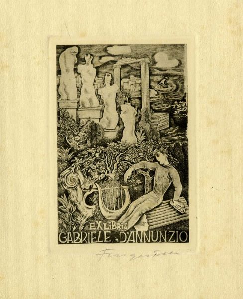 MICHEL FINGESTEN : Lotto composto di 2 ex libris.  - Asta Arte Antica, Moderna e Contemporanea - Associazione Nazionale - Case d'Asta italiane