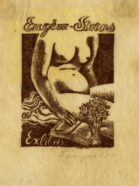MICHEL FINGESTEN : Lotto composto di 3 ex libris erotici.  - Asta Arte Antica, Moderna e Contemporanea - Associazione Nazionale - Case d'Asta italiane