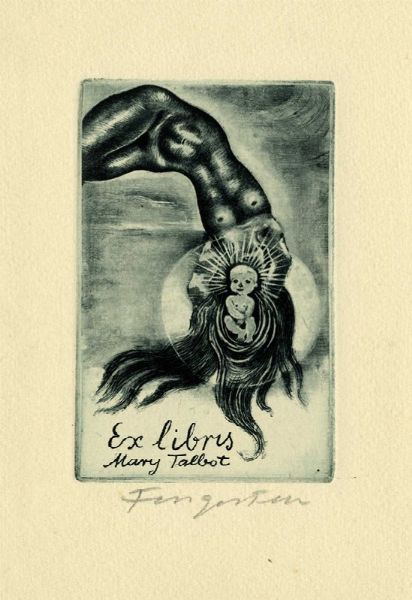 MICHEL FINGESTEN : Lotto composto da 4 ex libris.  - Asta Arte Antica, Moderna e Contemporanea - Associazione Nazionale - Case d'Asta italiane