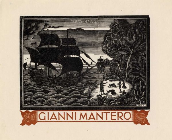 ITALO ZETTI : Lotto composto di 11 ex libris, alcuni erotici.  - Asta Arte Antica, Moderna e Contemporanea - Associazione Nazionale - Case d'Asta italiane