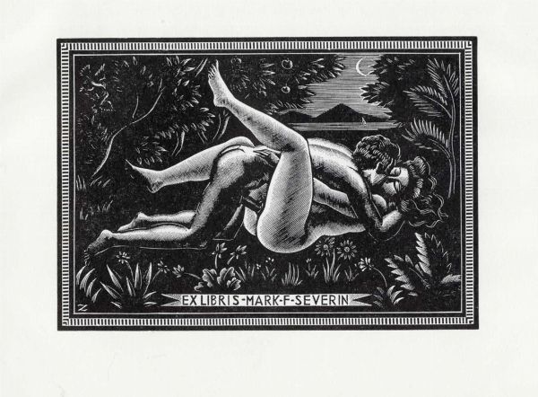 ITALO ZETTI : Lotto composto di 11 ex libris, alcuni erotici.  - Asta Arte Antica, Moderna e Contemporanea - Associazione Nazionale - Case d'Asta italiane