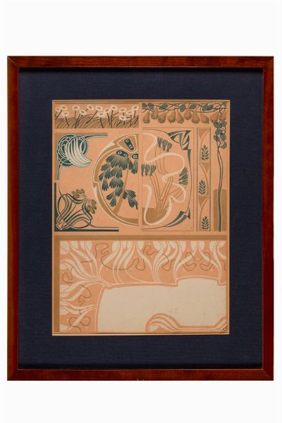 Interno (Rosa, verde e oro)  - Asta Arte Antica, Moderna e Contemporanea - Associazione Nazionale - Case d'Asta italiane