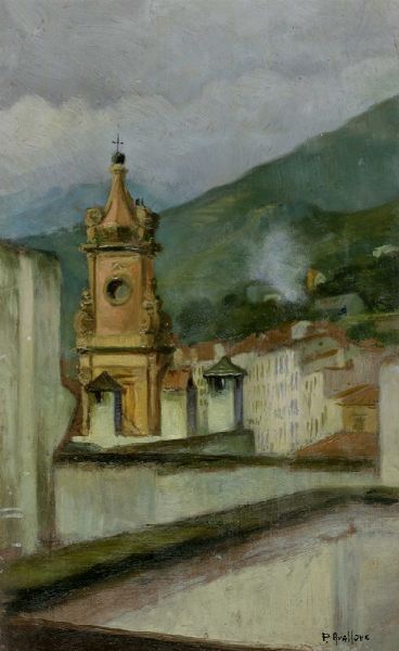 PASQUALE AVALLONE : La chiesa.  - Asta Arte Antica, Moderna e Contemporanea - Associazione Nazionale - Case d'Asta italiane