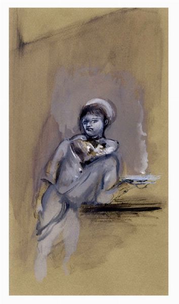 LILIA DE NOBILI : Lotto composto di 9 bozzetti teatrali e di 1 studio di testata per Vogue.  - Asta Arte Antica, Moderna e Contemporanea - Associazione Nazionale - Case d'Asta italiane