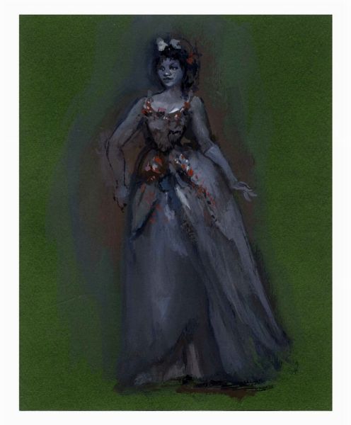 LILIA DE NOBILI : Lotto composto di 9 bozzetti teatrali e di 1 studio di testata per Vogue.  - Asta Arte Antica, Moderna e Contemporanea - Associazione Nazionale - Case d'Asta italiane