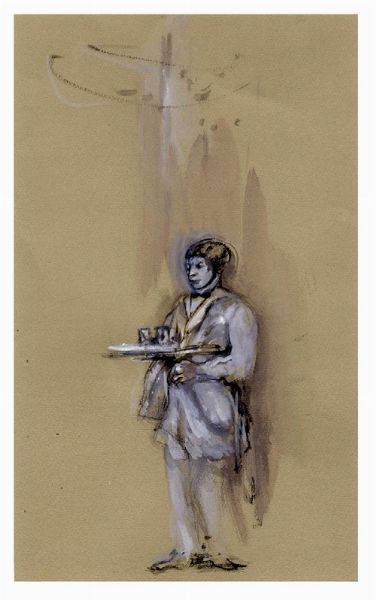 LILIA DE NOBILI : Lotto composto di 9 bozzetti teatrali e di 1 studio di testata per Vogue.  - Asta Arte Antica, Moderna e Contemporanea - Associazione Nazionale - Case d'Asta italiane