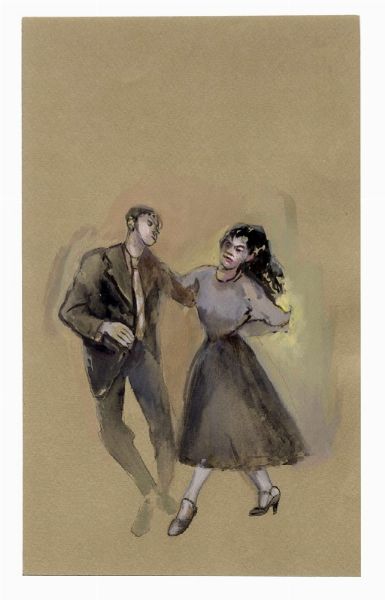 LILIA DE NOBILI : Lotto composto di 9 bozzetti teatrali e di 1 studio di testata per Vogue.  - Asta Arte Antica, Moderna e Contemporanea - Associazione Nazionale - Case d'Asta italiane