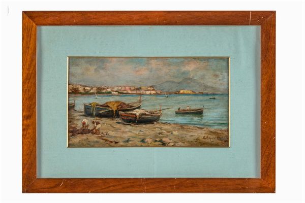 Gaetano Esposito : Marina.  - Asta Arte Antica, Moderna e Contemporanea - Associazione Nazionale - Case d'Asta italiane
