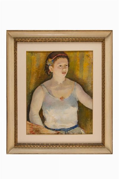 Franco Gentilini : La cantante.  - Asta Arte Antica, Moderna e Contemporanea - Associazione Nazionale - Case d'Asta italiane