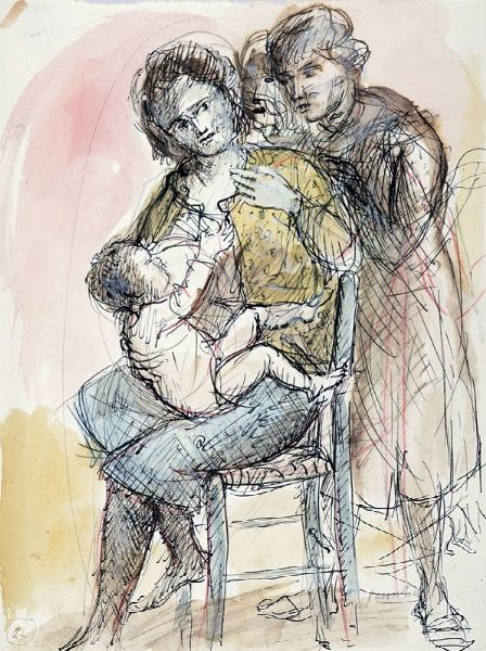 Quinto Martini : Nucleo composto di 40 disegni su 39 fogli.  - Asta Arte Antica, Moderna e Contemporanea - Associazione Nazionale - Case d'Asta italiane