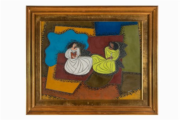 ORIANI GIUSEPPE [PIPPO] : Le due sorelle.  - Asta Arte Antica, Moderna e Contemporanea - Associazione Nazionale - Case d'Asta italiane