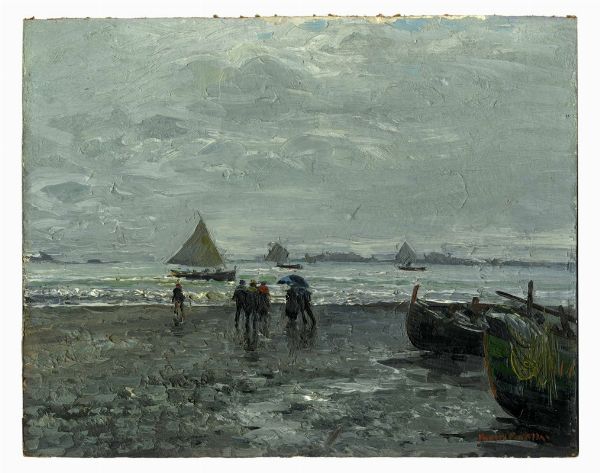 Fausto Pratella : Marina.  - Asta Arte Antica, Moderna e Contemporanea - Associazione Nazionale - Case d'Asta italiane