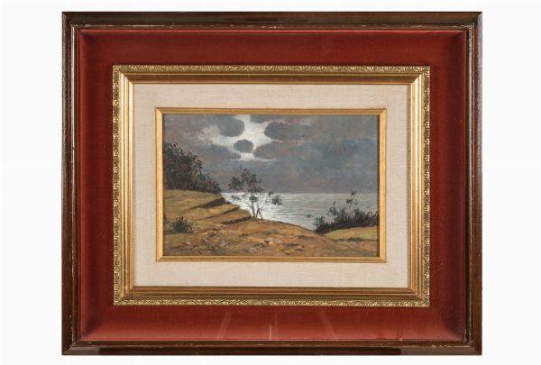 Gino Romiti : Marina al chiaro di luna.  - Asta Arte Antica, Moderna e Contemporanea - Associazione Nazionale - Case d'Asta italiane