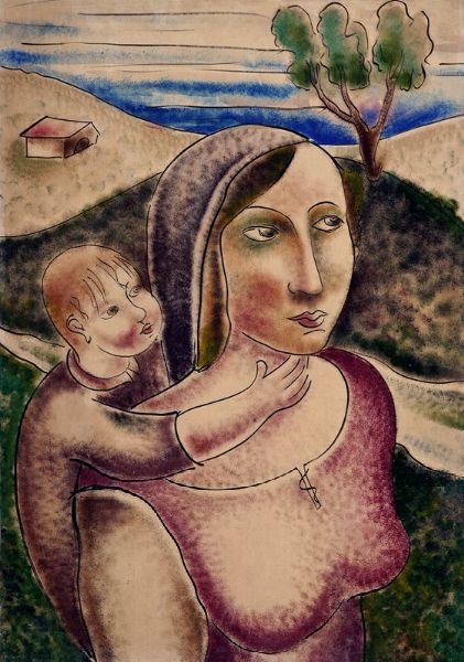 GEORG SCHRIMPF : Maternit.  - Asta Arte Antica, Moderna e Contemporanea - Associazione Nazionale - Case d'Asta italiane