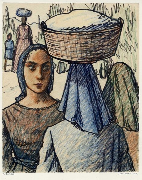 Dyalma Stultus : Contadine.  - Asta Arte Antica, Moderna e Contemporanea - Associazione Nazionale - Case d'Asta italiane