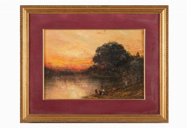 AMELIA TESSITORE GELANZ : Lotto composto di 2 dipinti.  - Asta Arte Antica, Moderna e Contemporanea - Associazione Nazionale - Case d'Asta italiane