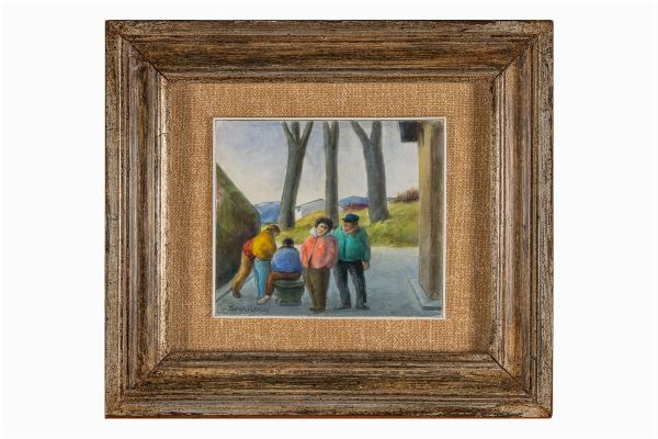 Nino Tirinnanzi : Scena quotidiana.  - Asta Arte Antica, Moderna e Contemporanea - Associazione Nazionale - Case d'Asta italiane