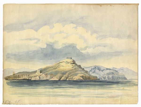 ELIHU VEDDER : Il tempio.  - Asta Arte Antica, Moderna e Contemporanea - Associazione Nazionale - Case d'Asta italiane